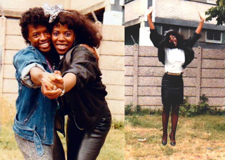 Horizon Radio Showstopper Promotions event Soul on a Summers Day event at King Georges Park Wandsworth London 1984 David Grant and friend dancing