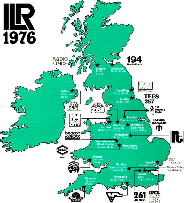 Talking Radio Broken Dreams ilr map of new ILR stations in the UK