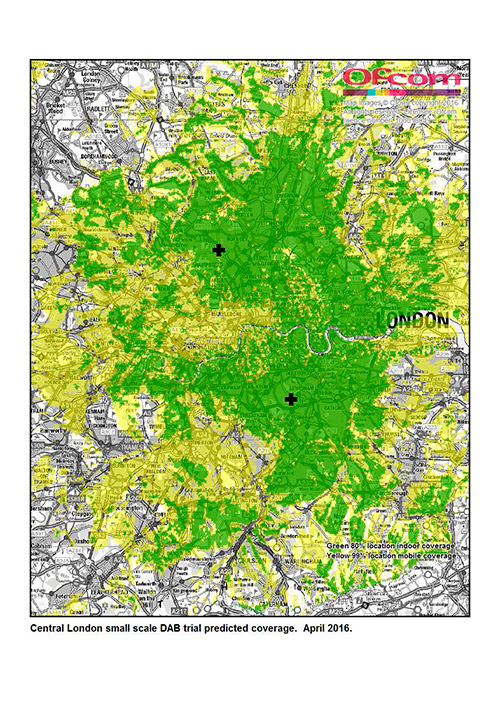 Ofcom London DAB Coverage Map