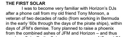 From the Clive Richardson book Tony Monson poaching the JFM DJ's